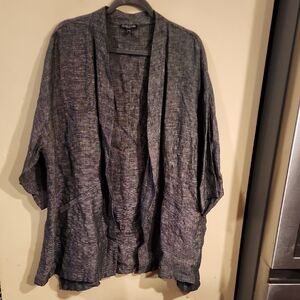 Eileen Fisher Charcoal Cape Jacket